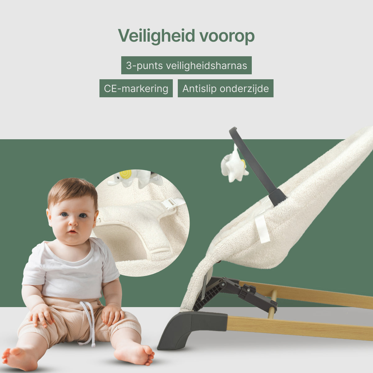 Brendan Baby Care® - Opvouwbare & Lichtgewicht Wipstoel