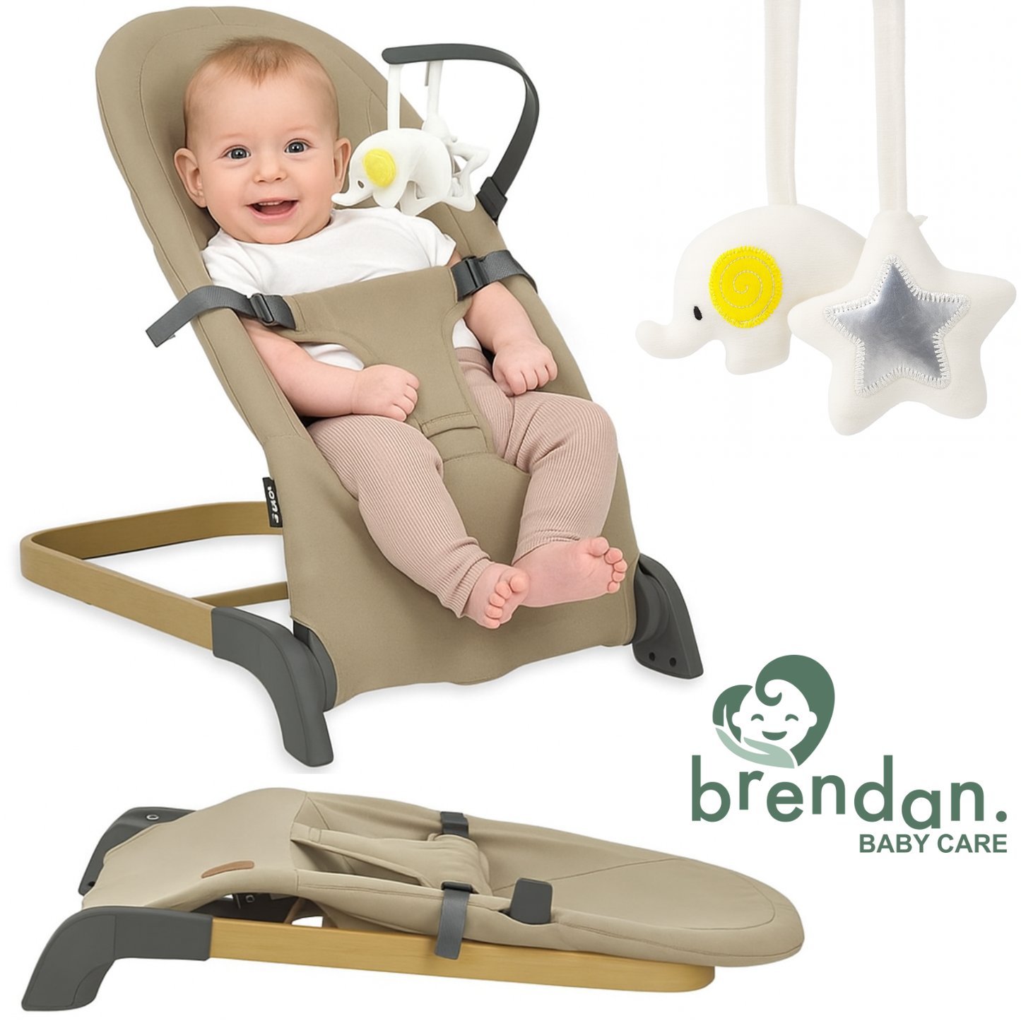 Brendan Baby Care® - Opvouwbare & Lichtgewicht Wipstoel
